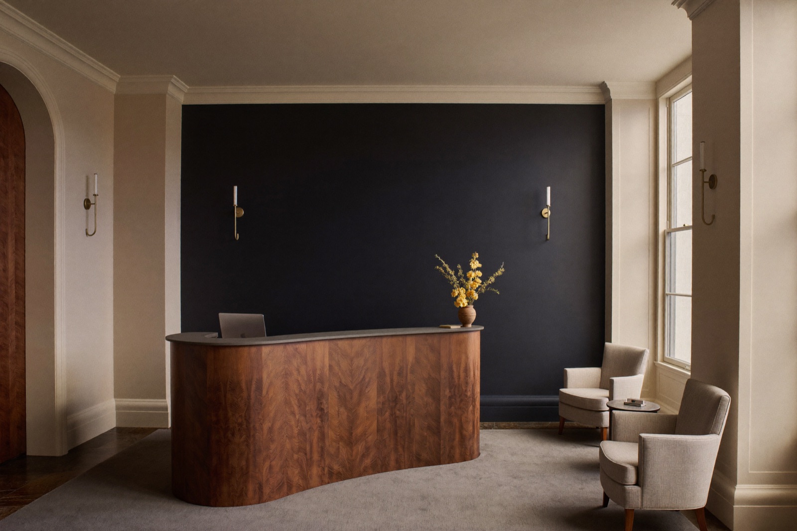 The office reception area